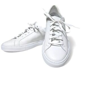 GREATS Reign Lace Up Leather Sneakers Blanco Solid Round Toe Men's 7